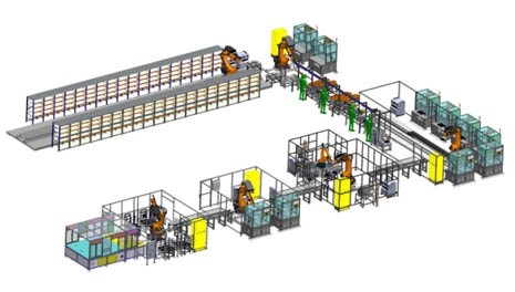 Battery module and pack assembly line